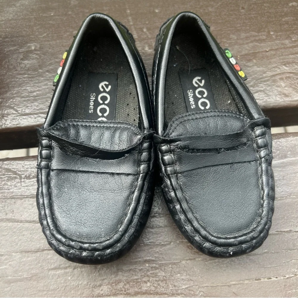 ECCO Kids leather Black Loafers‎